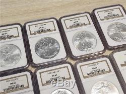 1986-2015 Silver American Set Set Ms69 Ngc 1 Us Mint 30 Pièces