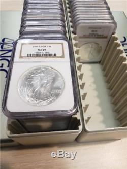 1986-2015 Silver American Set Set Ms69 Ngc 1 Us Mint 30 Pièces