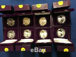 1986 2019 Dollar Argent American Eagle Proof - Jeu De 34 Pièces En Us Mint Boxes
