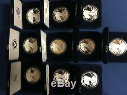1986 2019 Dollar Argent American Eagle Proof - Set De 34 Pièces En Us Mint Boxes