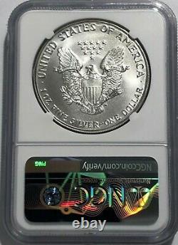 1986 Ngc Ms70 $ 1 Mint État Argent American Eagle 1 Oz. Question 999 Première Année