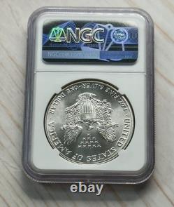 1986 (S) Aigle d’argent NGC MS69 première année d’émission étiquette verte boîte scellée d’origine de la Monnaie
