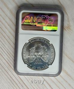 1986 (S) Aigle d’argent NGC MS69 première année d’émission étiquette verte boîte scellée d’origine de la Monnaie