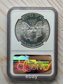 1986 (S) Aigle d’argent NGC MS69 première année d’émission étiquette verte boîte scellée d’origine de la Monnaie