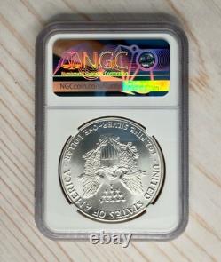 1986 (S) Aigle d’argent NGC MS69 première année d’émission étiquette verte boîte scellée d’origine de la Monnaie