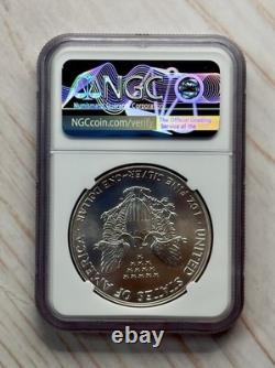 1986 (S) Aigle d’argent NGC MS69 première année d’émission étiquette verte boîte scellée d’origine de la Monnaie