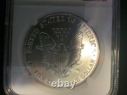 1986 Silver American Eagle Reverse Struck Thru Mint Error Ms 69