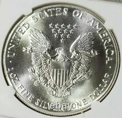 1986 (s) American Silver Eagle Ase 1 $ Ngc Ms69 Étiquette Spéciale De Première Année