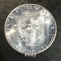 1987 American Silver Eagle Non Circulé Émis par la Monnaie des États-Unis 1oz Argent Pur #o219