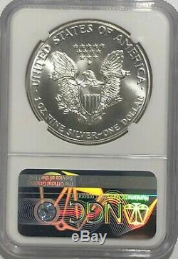 1987 Ngc Ms70 Argent American Eagle Mint État 1 Oz. 999 Fin Bullion Clean Coin
