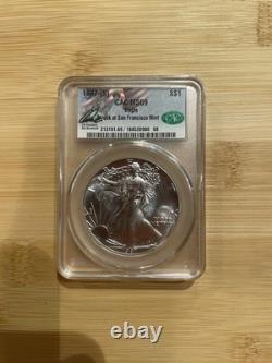 1987-S CAC MS69 American Silver Eagle (signé par le président + frappé à San Francisco)