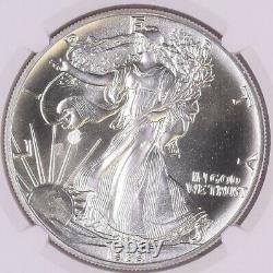 1989 1 Oz Silver Eagle Ngc Ms 69 Mint Error Obverse Et Reverse Struck Thru