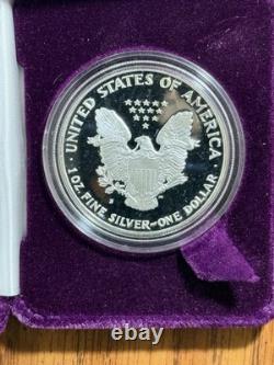 1989-S Aigle d’argent ? Proof 1 $ 1 oz boîte originale de la Monnaie des États-Unis avec certificat d’authenticité, livraison gratuite