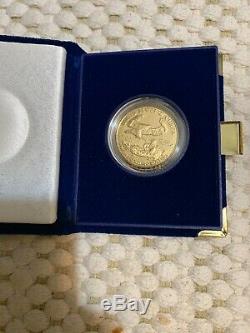 1989-w Américaine Gold Eagle Proof 1 Oz 50 $ Titre Original Mint Emballage Un Oz Or