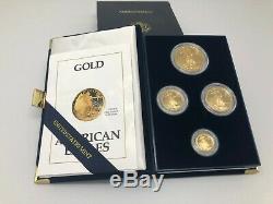 1991 Aigle Us Mint American Gold Bullion Coins Set Proof