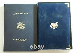 1991 American Eagle Gold 4 Coin Set Pièces De Preuve Dans La Boîte À Menthe Américaine Avec Coa