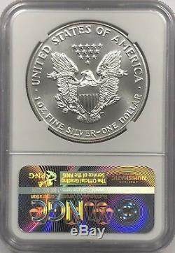 1991 Ngc Ms70 Silver American Eagle Mint État 1 Oz. 999 Lingots Fins