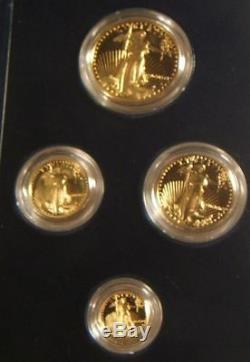 1991-w U. S. Mint 50-25-10-5 $ Preuve D'or American Eagle 4-pièces Set Ogp