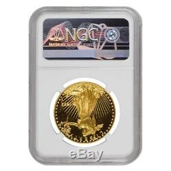 1992 W 50 Oz $ 1 Preuve D'or American Eagle Ngc Pf 69 Ucam Erreur Mint Rev Struck