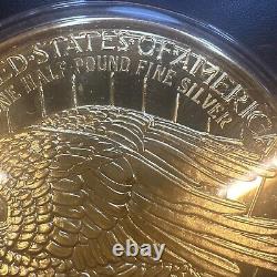 1994 Washington Mint Demi-Livre Géant en Argent Pur .999 Preuve Aigle Doré de 8 onces Troy
