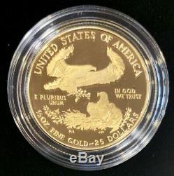 1994-w 1/2 Oz D'or American Eagle Proof Withbox & Coa Capsule West Point Mint