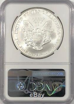 1995 Ngc Ms70 Silver American Eagle Mint État 1 Oz. 999 Lingots Fins
