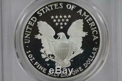 1995 W Preuve D'argent American Eagle Pr69 Dcam Pcgs 1 Oz Us Mint $ 1 Coin Date Clé