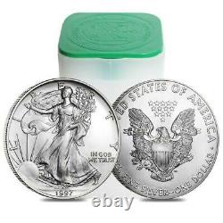 1997 $1 American Silver Eagle Roll Of 20 Bu Conteneurs De Menthe D'origine Américaine
