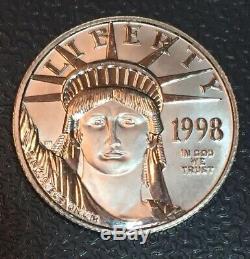 1998 Aigle Platinum $ 25 Aigle 1/4 Oz. Seulement 38887 Minted Super Belle Aigle