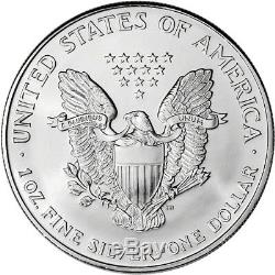 1998 American Silver Eagle (1 Oz) 1 $ 1 Rouleau Vingt Pièces De 20 Bu Dans Un Tube À La Menthe