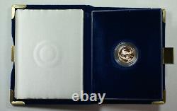 1998-w American Eagle 1/10th Oz Gold Proof Coin En Boîte À Menthe Avec Coa