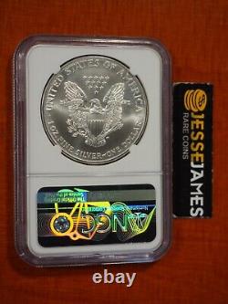 1999 $1 American Silver Eagle Ngc Mint Erreur Ms69 Minor Obverse Struck Thru
