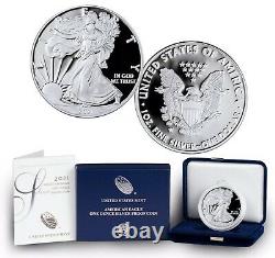 (1)2021-w American Silver Eagle Proof Type1, Monnaie Article 21ea