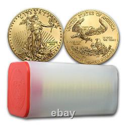1 Oz American Gold Eagle $50 Coin Bu Random Year Us Mint Tube Of 20