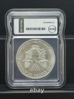 2001 Aigle d’argent américain ICG MS70 exemplaire sans défaut signé Austin Hutto