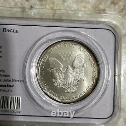 2001 Récupération de Ground Zero du WTC 9-11-01 Aigle d'argent $1 PCGS Gem Uncirculated