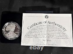 2001 W Us Mint. 999 Argent Preuve Pièce American Eagle One (1) Once +boîte/étui/certificat d'authenticité