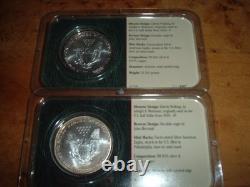 2001 et 2002 1 oz Silver American Eagle (Brillant Non Circulé) LOT DE PIECES SCELLÉES