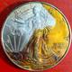2003 & 2009 Lot De Deux American Silver Eagles Avec Toning Arc-en-ciel
