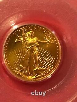 2005 Denth Oz Gold American $5 Pièce Eagle- Pcgs Ms69 Mint First Strike