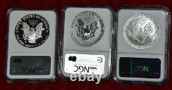 2006 Us Mint Argent American Eagle 20e Anniversaire Set All Ngc Graded 70
