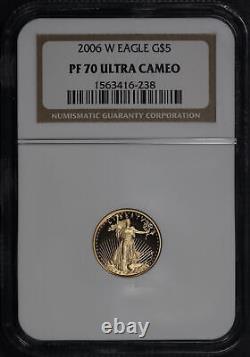 2006-w 5 $ American Gold Eagle 1/10 Oz Ngc Pf-70 Ultra Cameo
