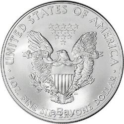 2008 American Silver Eagle (1 Oz) 1 $ 1 Rouleau Vingt Pièces De 20 Bu Dans Un Tube À La Menthe
