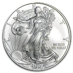 2008-W American Silver Eagle bruni (Rev'07, avec boîte et COA)