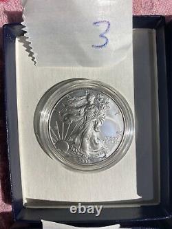 2008 W Reverse Of 2007 American Silver Eagle Original Mint Packaging Unc