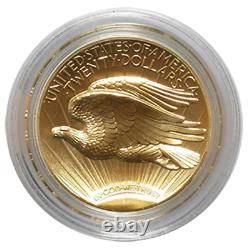 2009 20 $ 1-once Ultra High Relief Gold Double Eagle avec boîte livre & COA