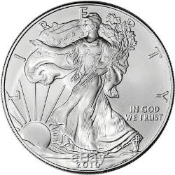 2010 American Silver Eagle (1 Oz) 1 $ 1 Rouleau Twenty 20 Bu Pièces De Monnaie Mint Tube