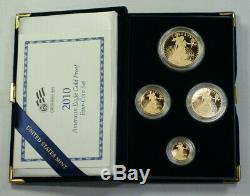 2010 Us Mint Américaine Gold Eagle Gem Set Bullion Coins Proof Age Boîte & Coa (commission Paritaire De Recours)