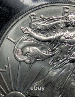 2011 1 $ 1oz American Eagle en Argent Erreur de Frappe Forte État Monnaie Ms