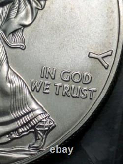 2011 1 $ 1oz American Eagle en Argent Erreur de Frappe Forte État Monnaie Ms